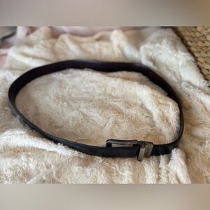 Geoffrey Beene belt black leather belt 36/90 dress belt